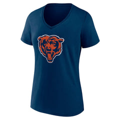 Chicago Bears Women's Team Authentic Personalized Name & Number V-Neck T-Shirt Navy - NFL