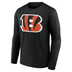 Cincinnati Bengals Team Authentic Personalized Name & Number Long Sleeve T-Shirt Black - NFL
