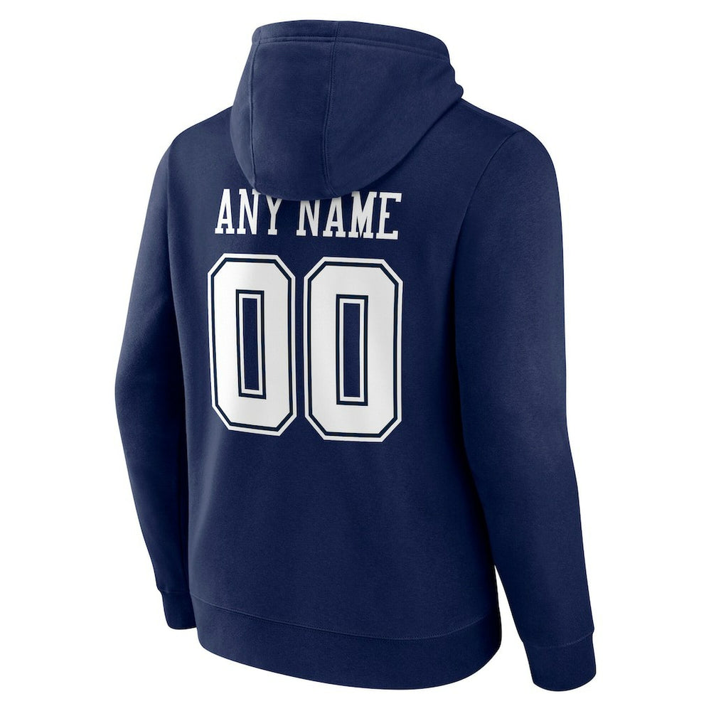 Dallas Cowboys Team Authentic Personalized Name & Number Hoodie Navy - NFL