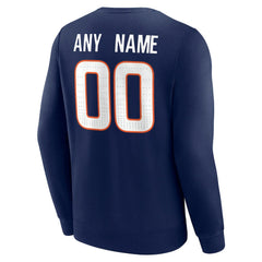 Denver Broncos Team Authentic Personalized Name & Number Sweatshirt Navy - NFL