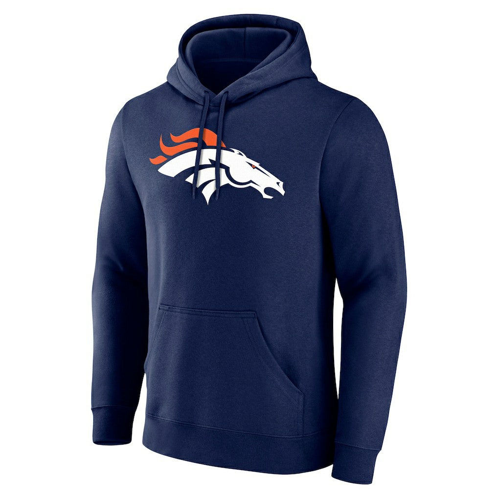 Denver Broncos Team Authentic Personalized Name & Number Hoodie Navy - NFL