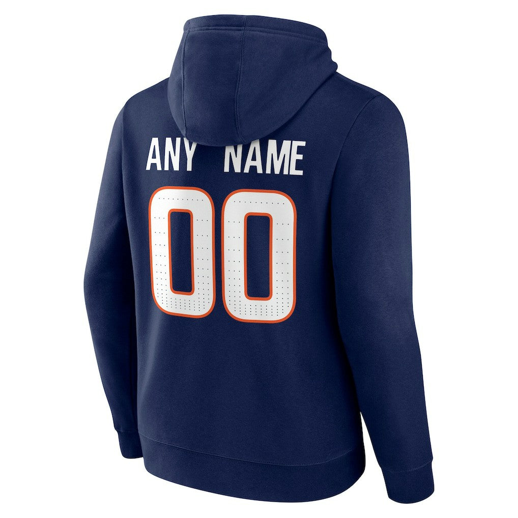 Denver Broncos Team Authentic Personalized Name & Number Hoodie Navy - NFL