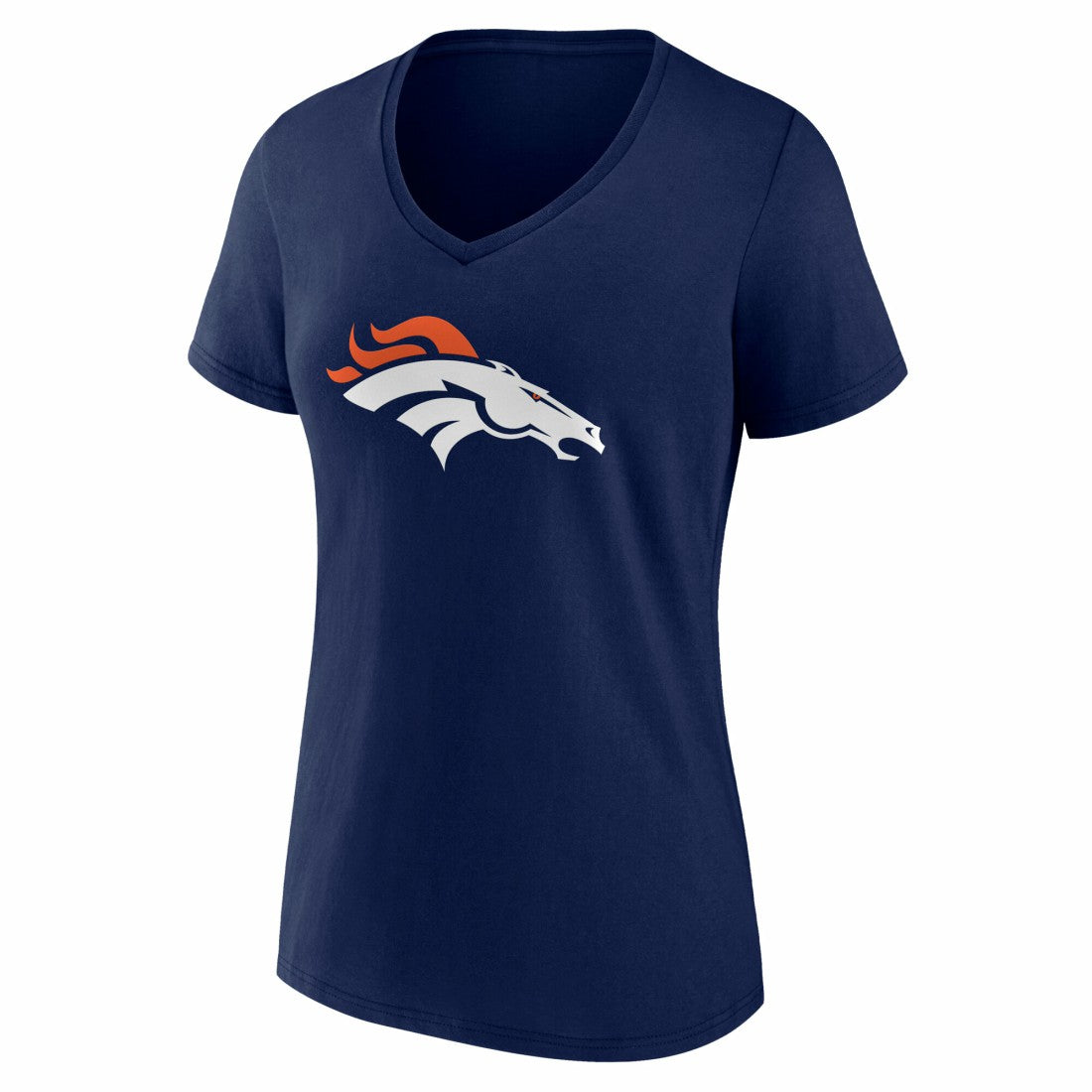 Denver Broncos Women's Team Authentic Personalized Name & Number V-Neck T-Shirt Navy - NFL
