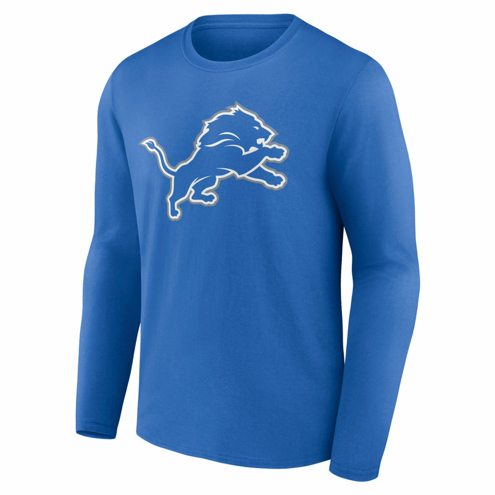 Detroit Lions Team Authentic Personalized Name & Number Long Sleeve T-Shirt Blue - NFL