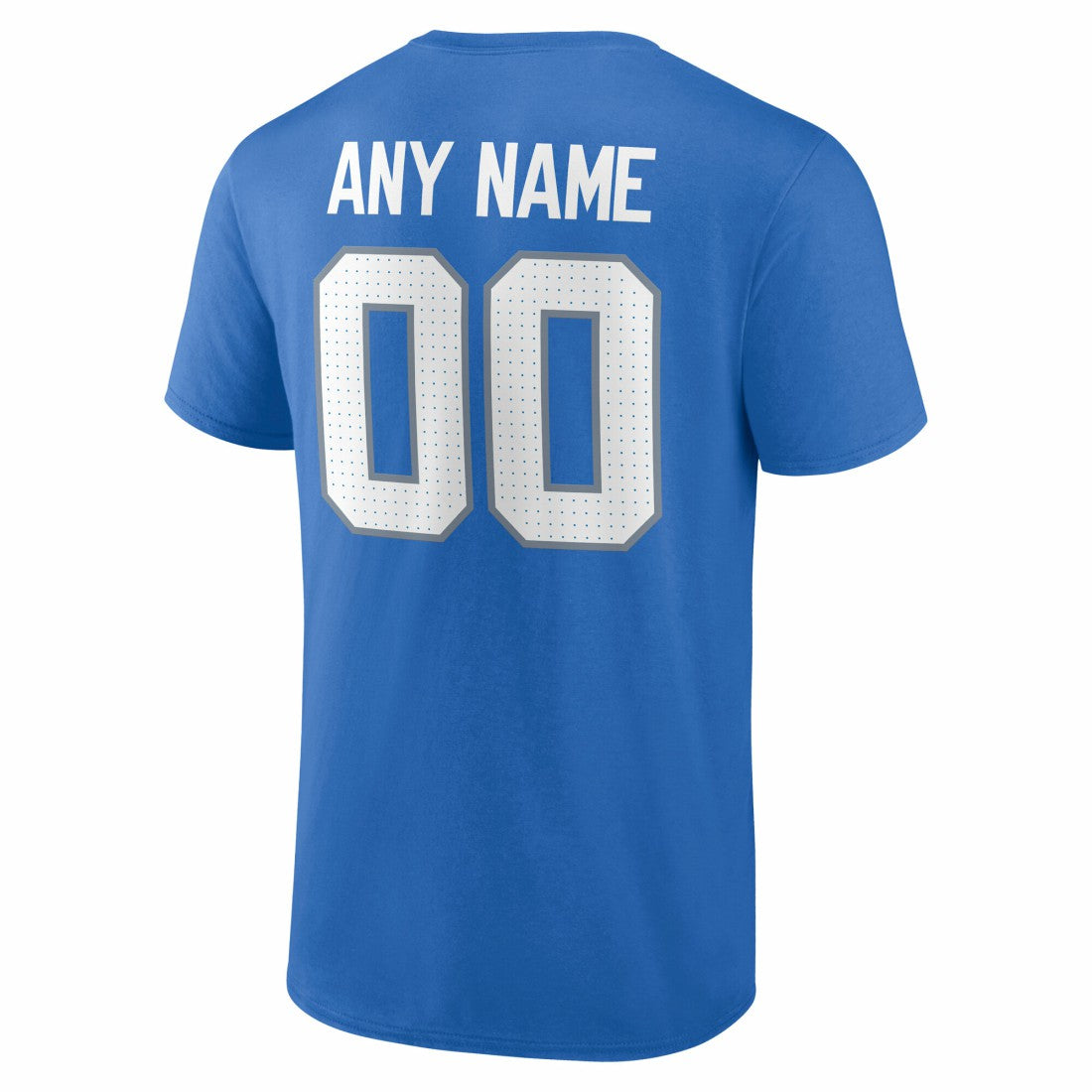 Detroit Lions Team Authentic Personalized Name & Number T-Shirt Blue - NFL