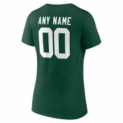 Green Bay Packers Women's Team Authentic Personalized Name & Number V-Neck T-Shirt Green - NFL