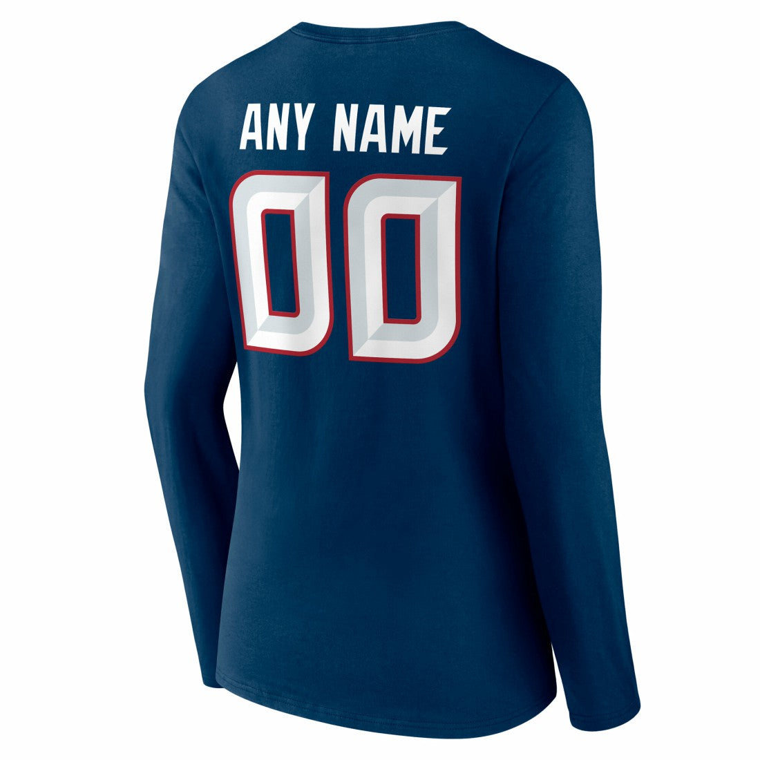 Houston Texans Women's Team Authentic Personalized Name & Number Long Sleeve V-Neck T-Shirt Navy - NFL