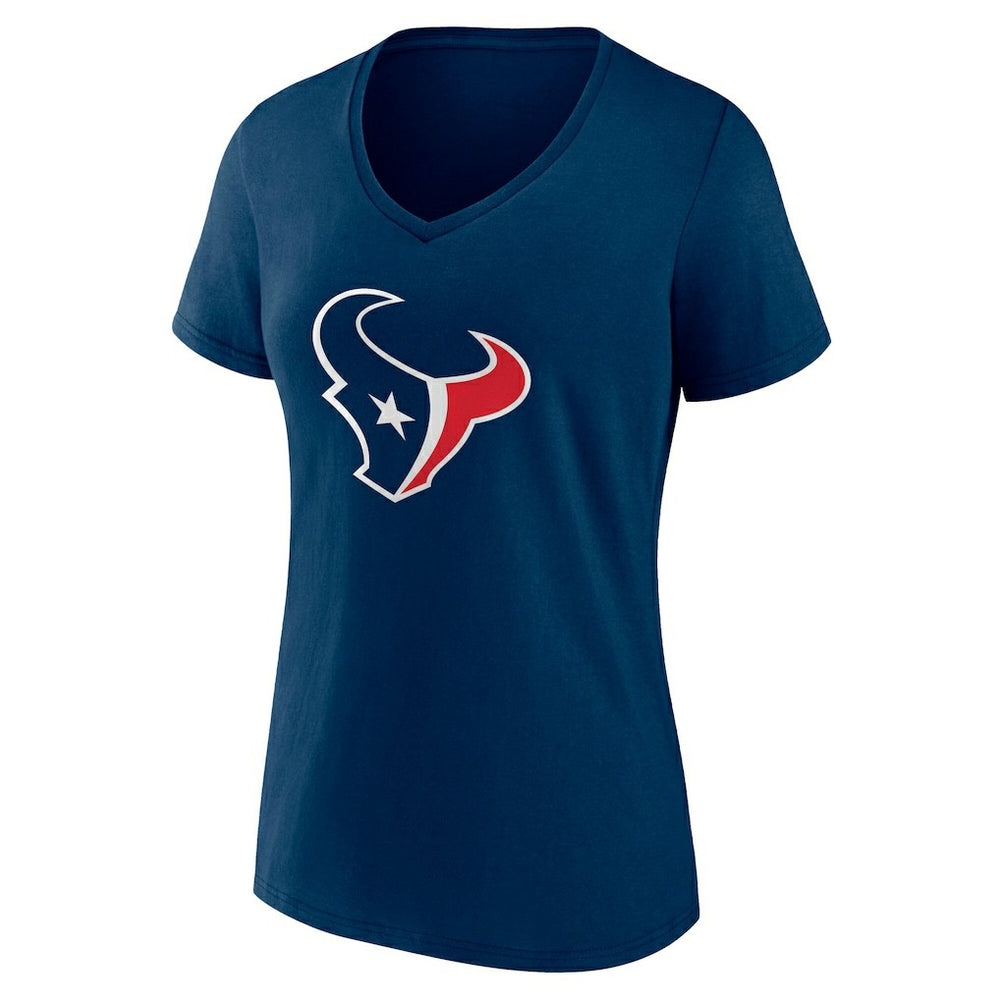 Houston Texans Women's Team Authentic Personalized Name & Number V-Neck T-Shirt Navy - NFL