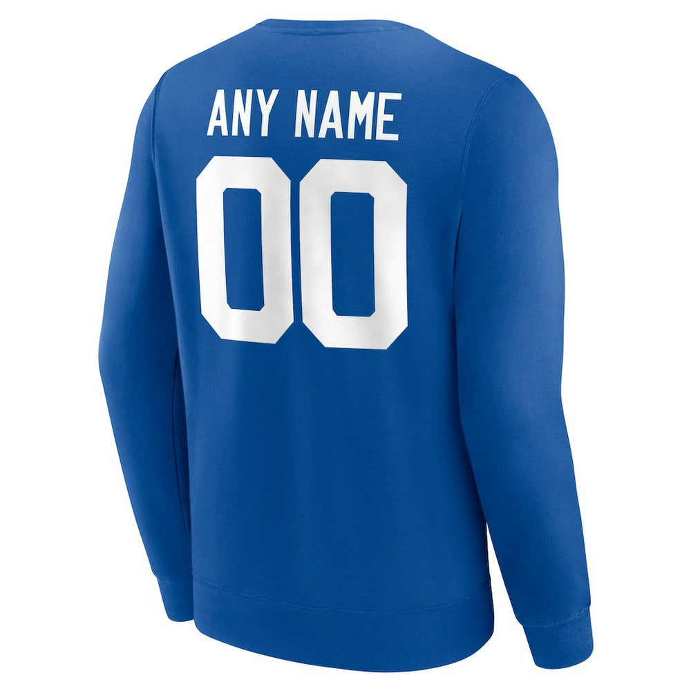 Indianapolis Colts Team Authentic Personalized Name & Number Sweatshirt Royal - NFL