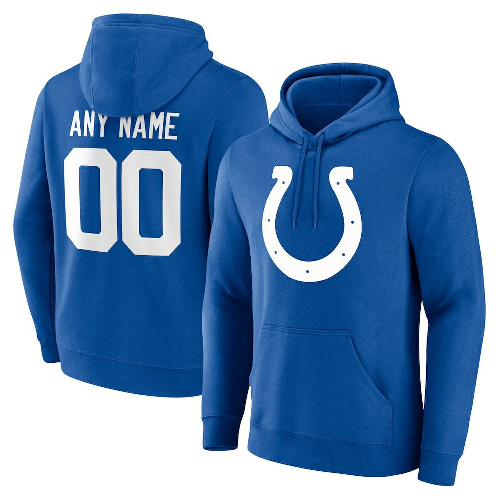 Indianapolis Colts Team Authentic Personalized Name & Number Hoodie Royal - NFL