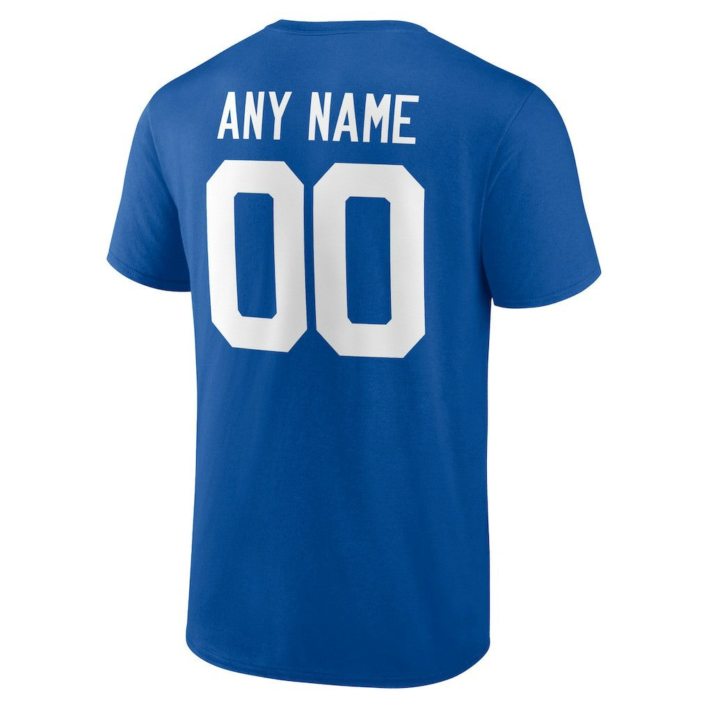 Indianapolis Colts Team Authentic Personalized Name & Number T-Shirt Royal - NFL