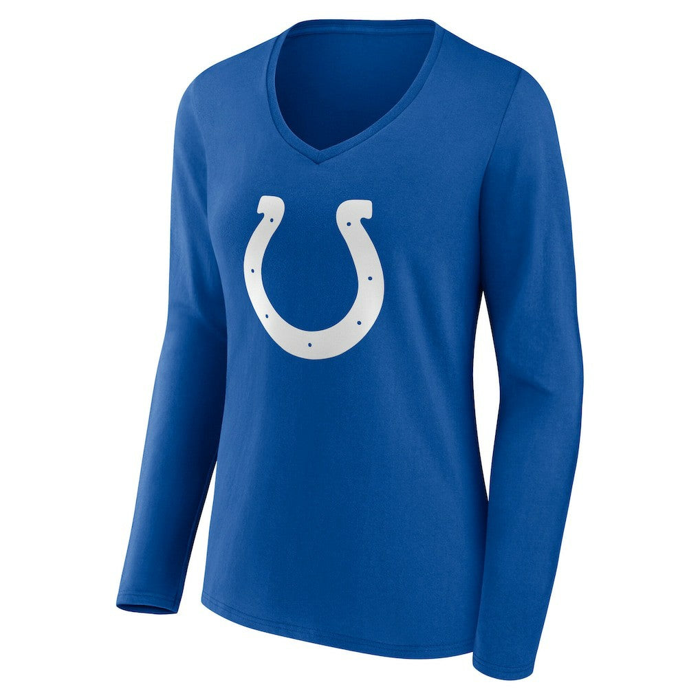Indianapolis Colts Women's Team Authentic Personalized Name & Number Long Sleeve V-Neck T-Shirt Royal - NFL