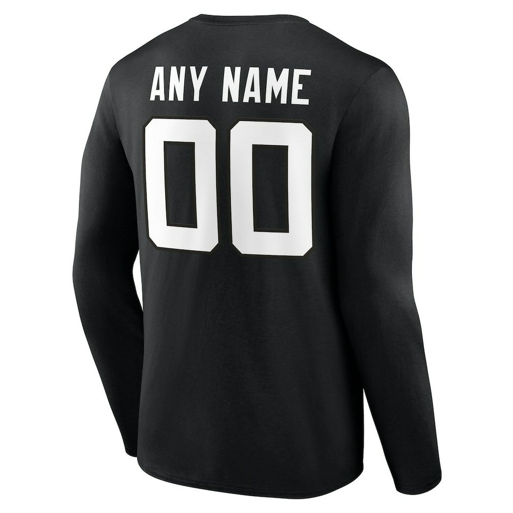Jacksonville Jaguars Team Authentic Personalized Name & Number Long Sleeve T-Shirt Black - NFL