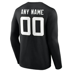 Jacksonville Jaguars Team Authentic Personalized Name & Number Long Sleeve T-Shirt Black - NFL