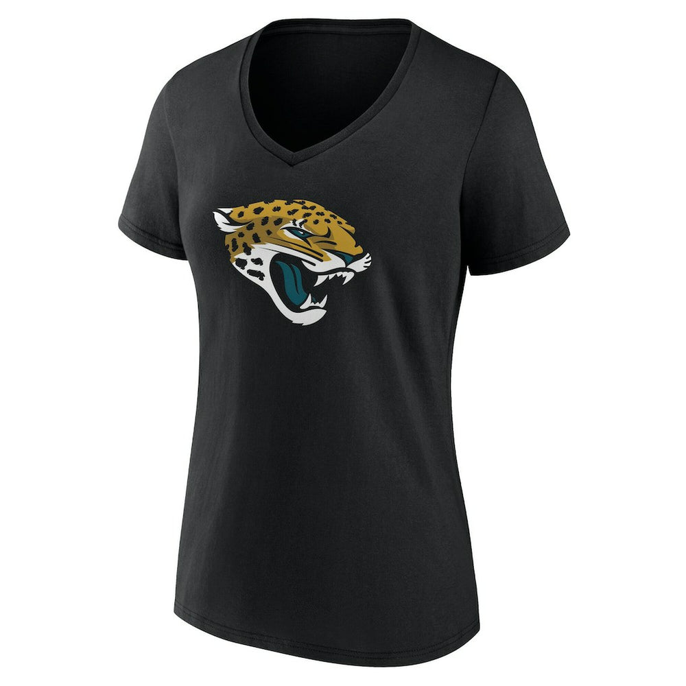 Jacksonville Jaguars Women's Team Authentic Personalized Name & Number V-Neck T-Shirt Black - NFL