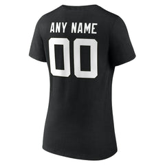 Jacksonville Jaguars Women's Team Authentic Personalized Name & Number V-Neck T-Shirt Black - NFL