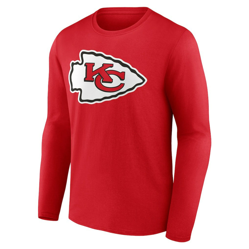 Kansas City Chiefs Team Authentic Personalized Name & Number Long Sleeve T-Shirt Red - NFL
