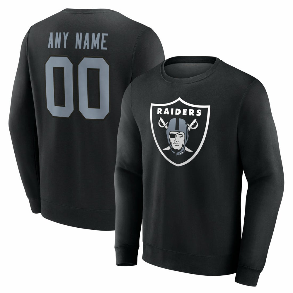 Las Vegas Raiders Team Authentic Personalized Name & Number Sweatshirt Black - NFL