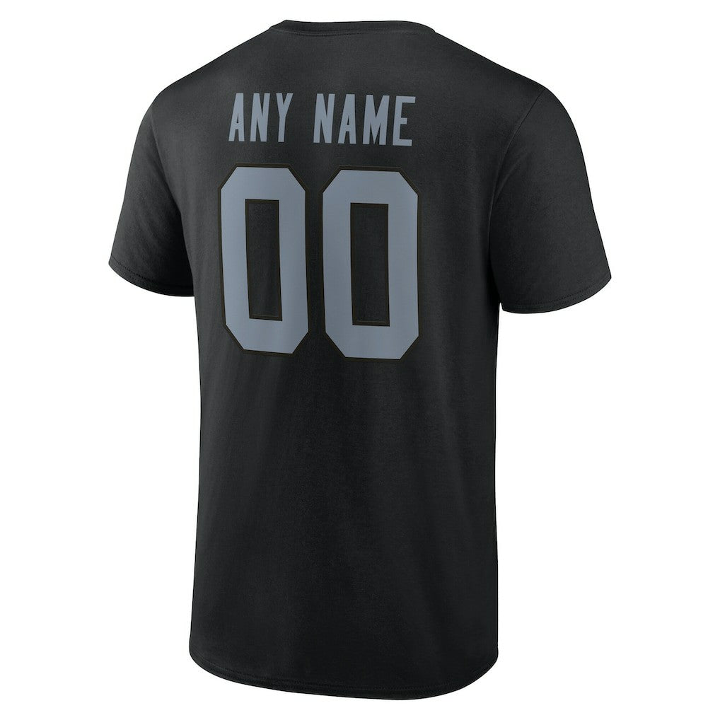 Las Vegas Raiders Team Authentic Personalized Name & Number T-Shirt Black - NFL