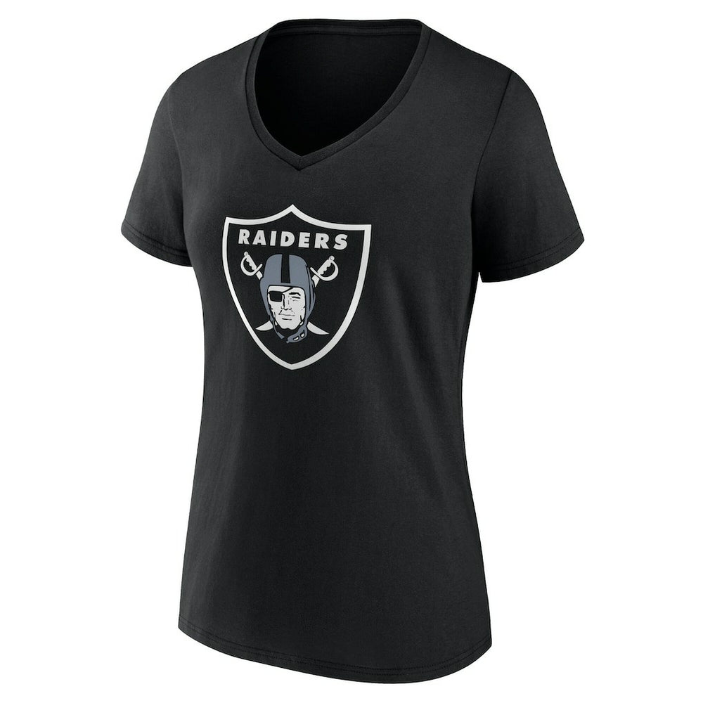 Las Vegas Raiders Women's Team Authentic Personalized Name & Number V-Neck T-Shirt Black - NFL