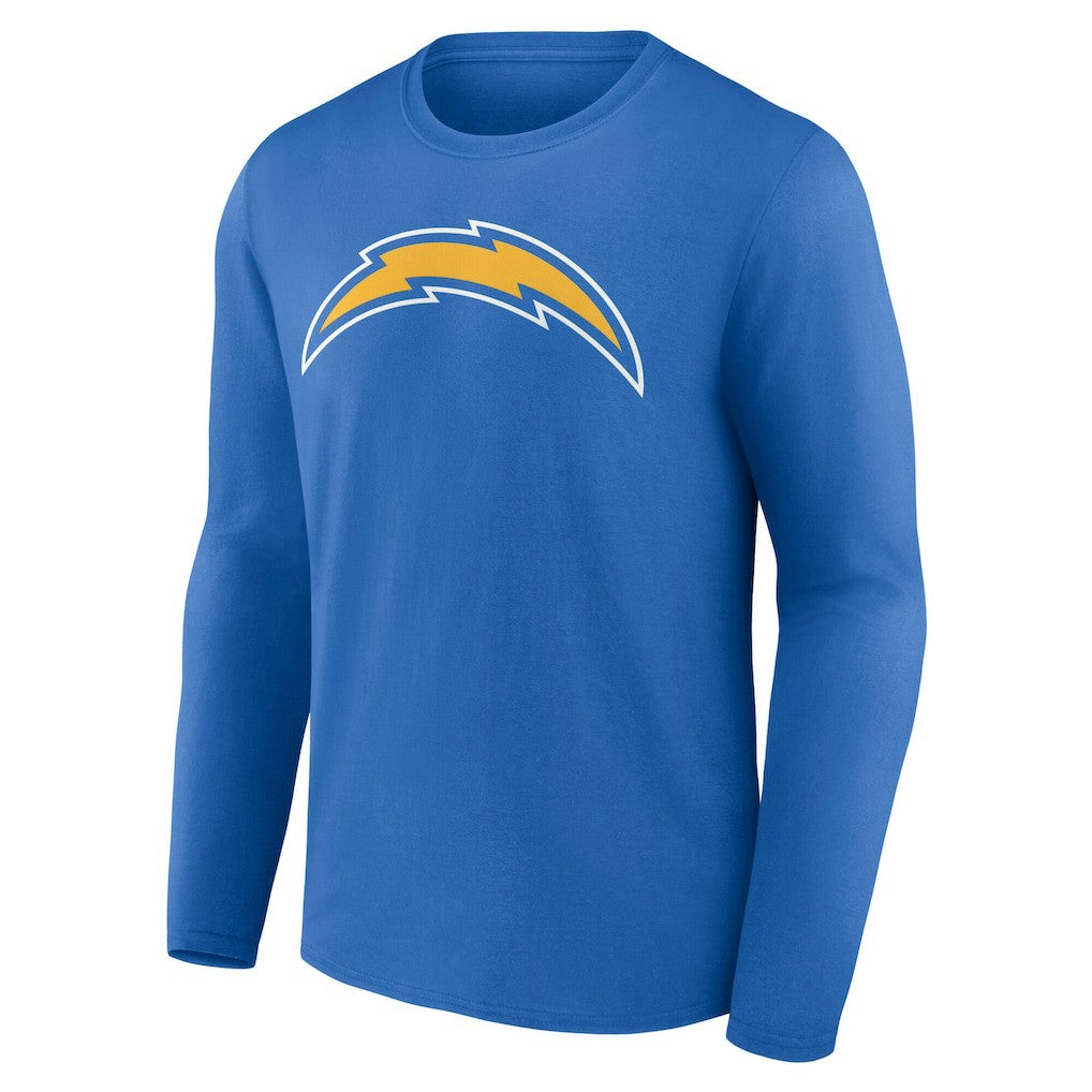Los Angeles Chargers Team Authentic Personalized Name & Number Long Sleeve T-Shirt Powder Blue - NFL