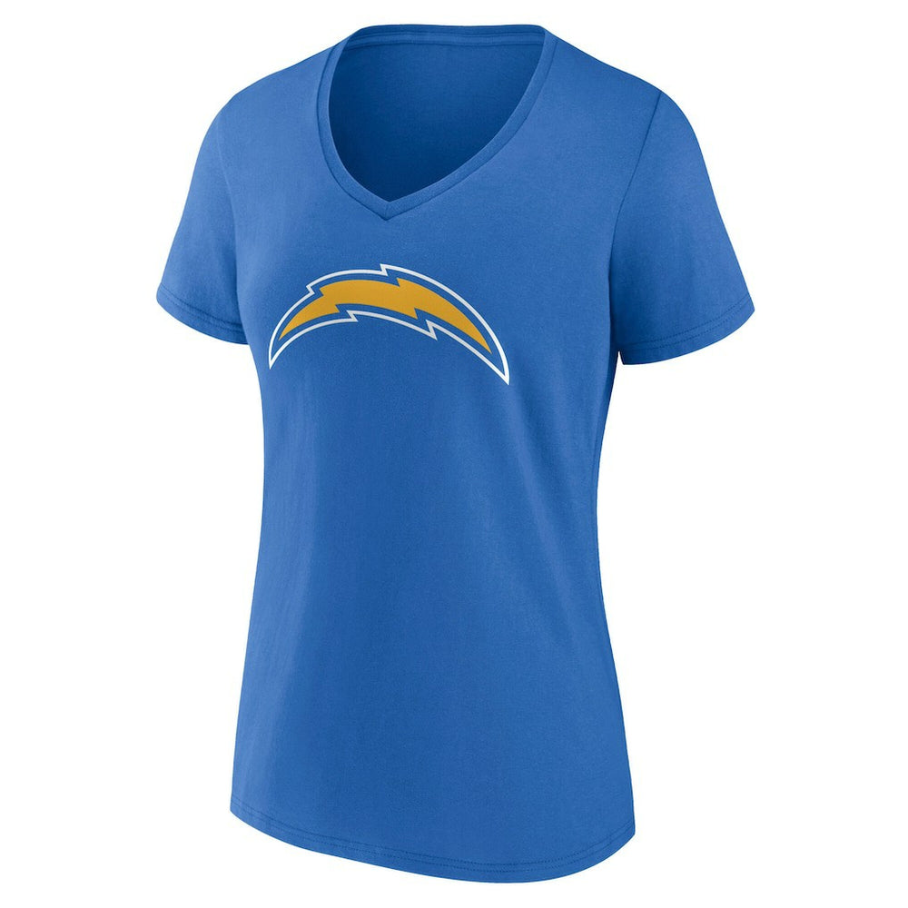 Los Angeles Chargers Women's Team Authentic Personalized Name & Number V-Neck T-Shirt Powder Blue - NFL