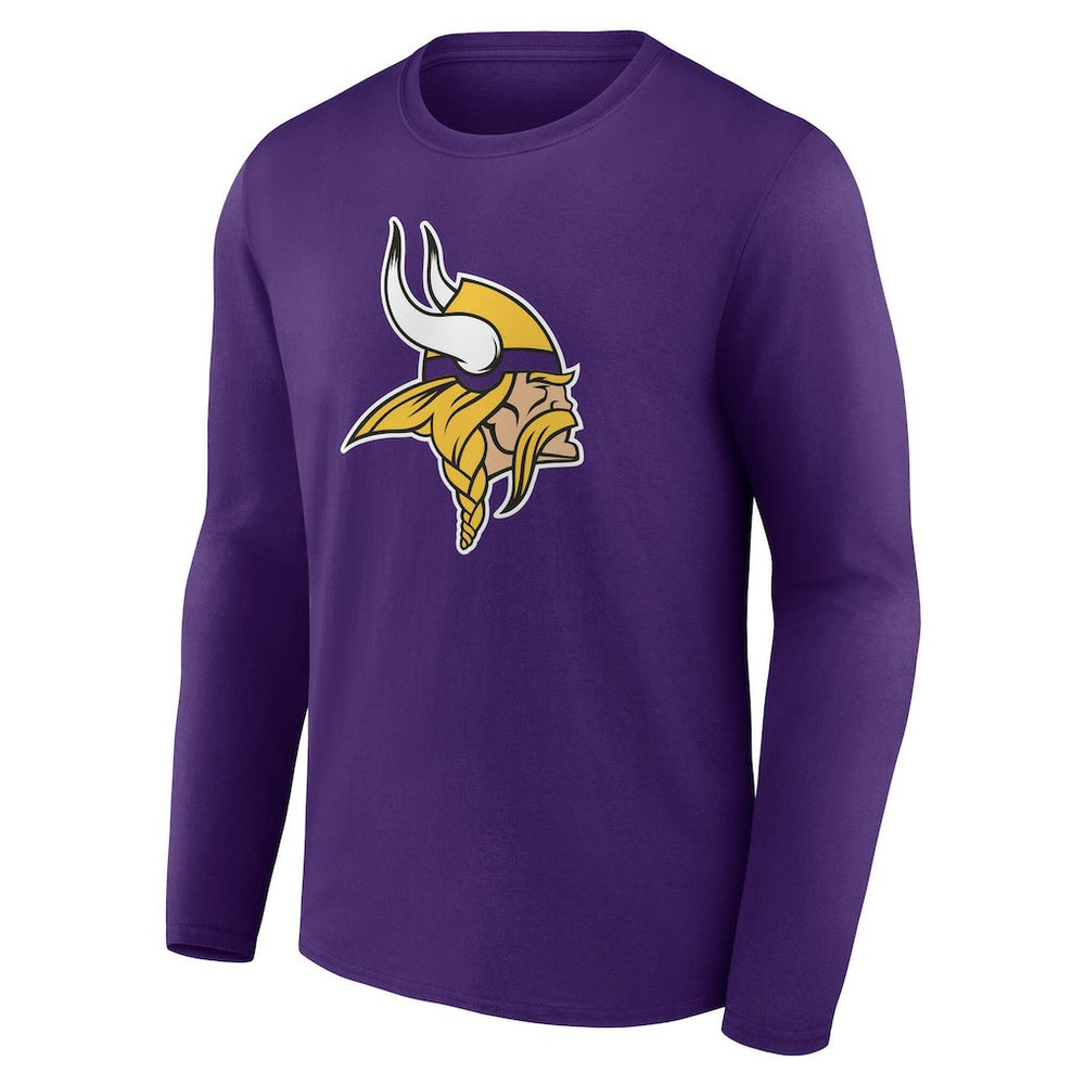 Minnesota Vikings Team Authentic Personalized Name & Number Long Sleeve T-Shirt Purple - NFL