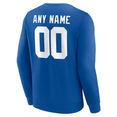 New York Giants Team Authentic Personalized Name & Number Sweatshirt Royal - NFL