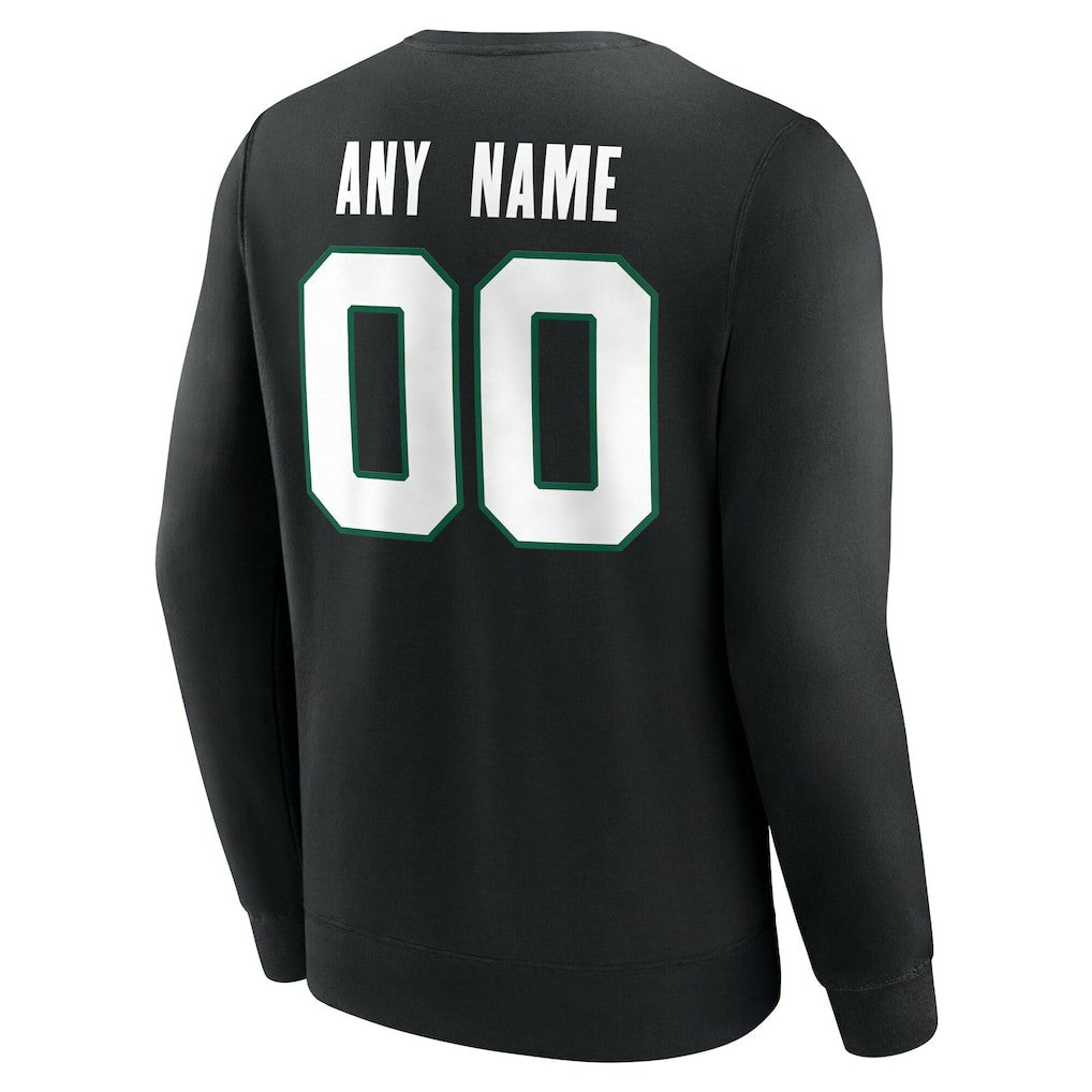 New York Jets Team Authentic Personalized Name & Number Sweatshirt Black - NFL