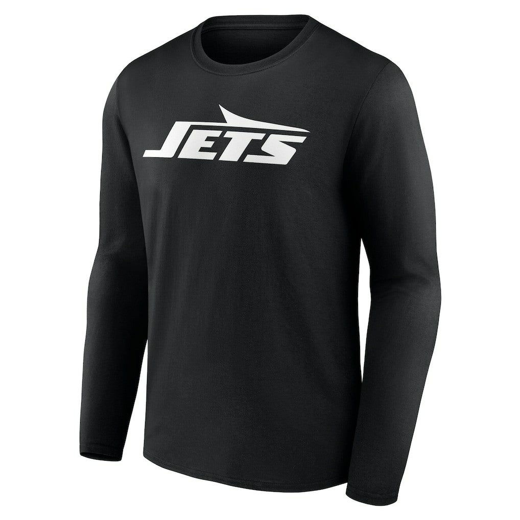 New York Jets Team Authentic Personalized Name & Number Long Sleeve T-Shirt Black - NFL