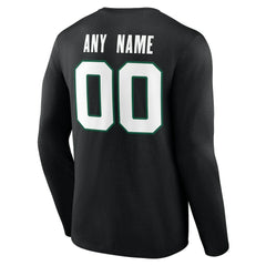 New York Jets Team Authentic Personalized Name & Number Long Sleeve T-Shirt Black - NFL