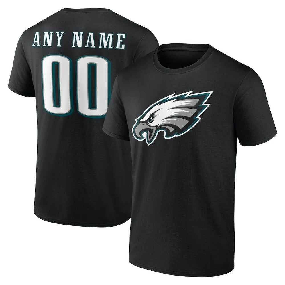 Philadelphia Eagles Team Authentic Personalized Name & Number T-Shirt Black - NFL