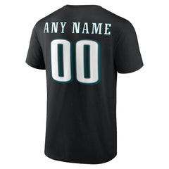 Philadelphia Eagles Team Authentic Personalized Name & Number T-Shirt Black - NFL