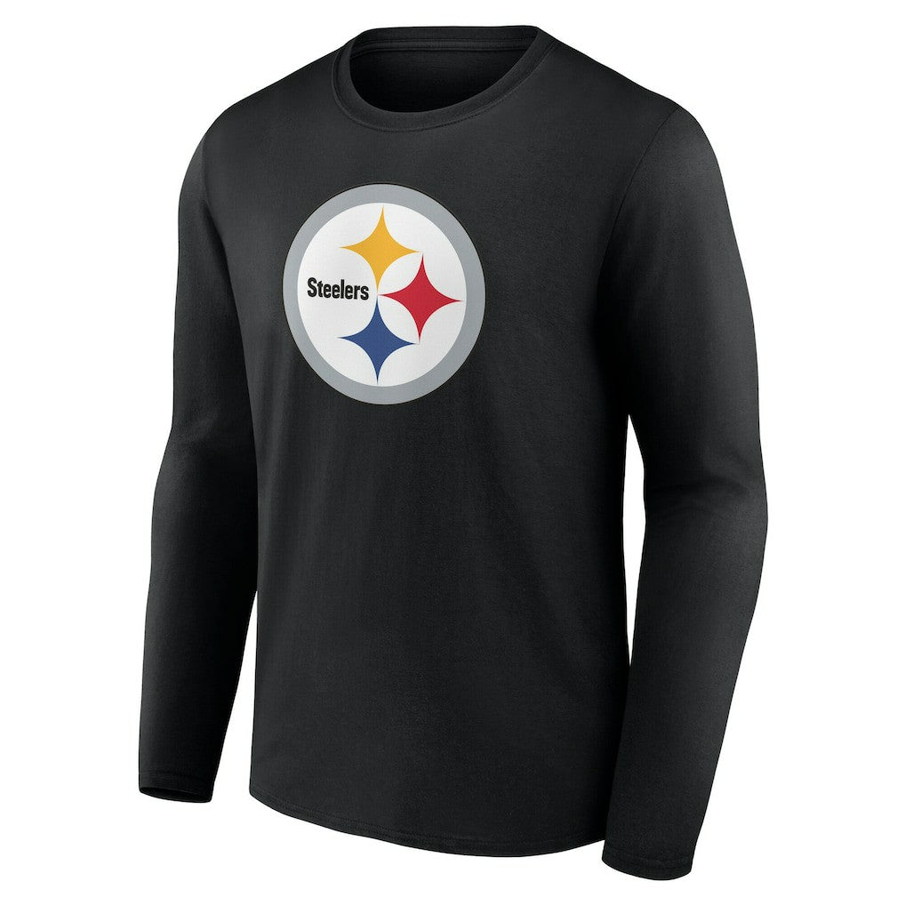 Pittsburgh Steelers Team Authentic Personalized Name & Number Long Sleeve T-Shirt Black - NFL