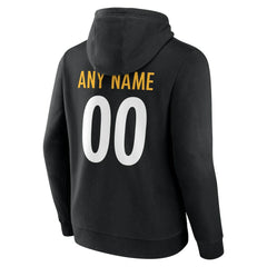 Pittsburgh Steelers Team Authentic Personalized Name & Number Hoodie Black - NFL