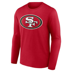 San Francisco 49ers Team Authentic Personalized Name & Number Long Sleeve T-Shirt Scarlet - NFL