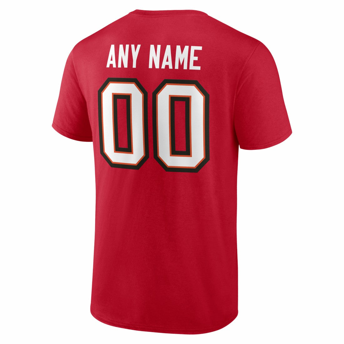 Tampa Bay Buccaneers Team Authentic Personalized Name & Number T-Shirt Red - NFL