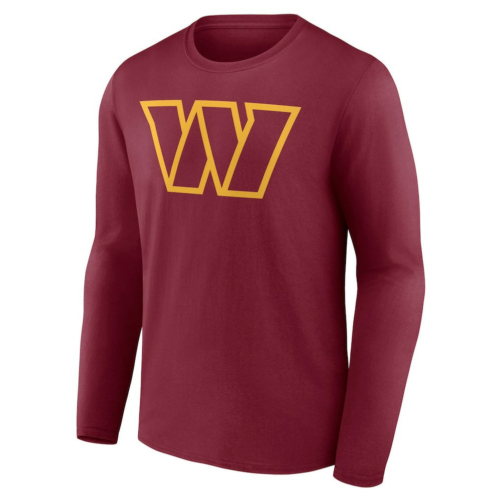 Washington Commanders Team Authentic Personalized Name & Number Long Sleeve T-Shirt Burgundy - NFL