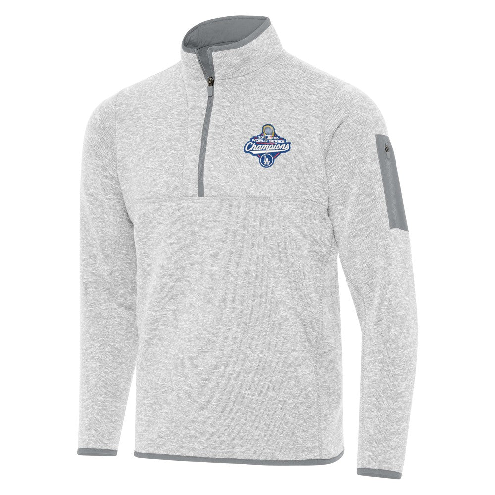 Los Angeles Dodgers Antigua Back-to-Back World Series Champions Fortune Quarter-Zip Pullover Clearance