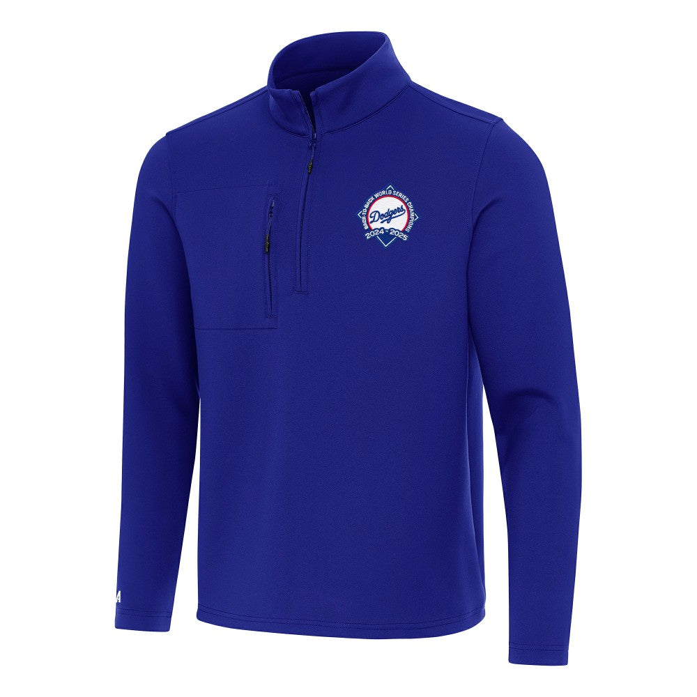 Los Angeles Dodgers Antigua Back-to-Back World Series Champions Insider Quarter-Zip Pullover Lifestyle