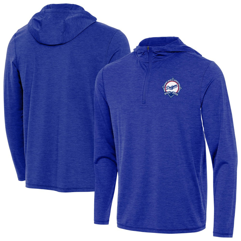 Los Angeles Dodgers Antigua Back-to-Back World Series Champions Tidy Quarter-Zip Hoodie On Sale