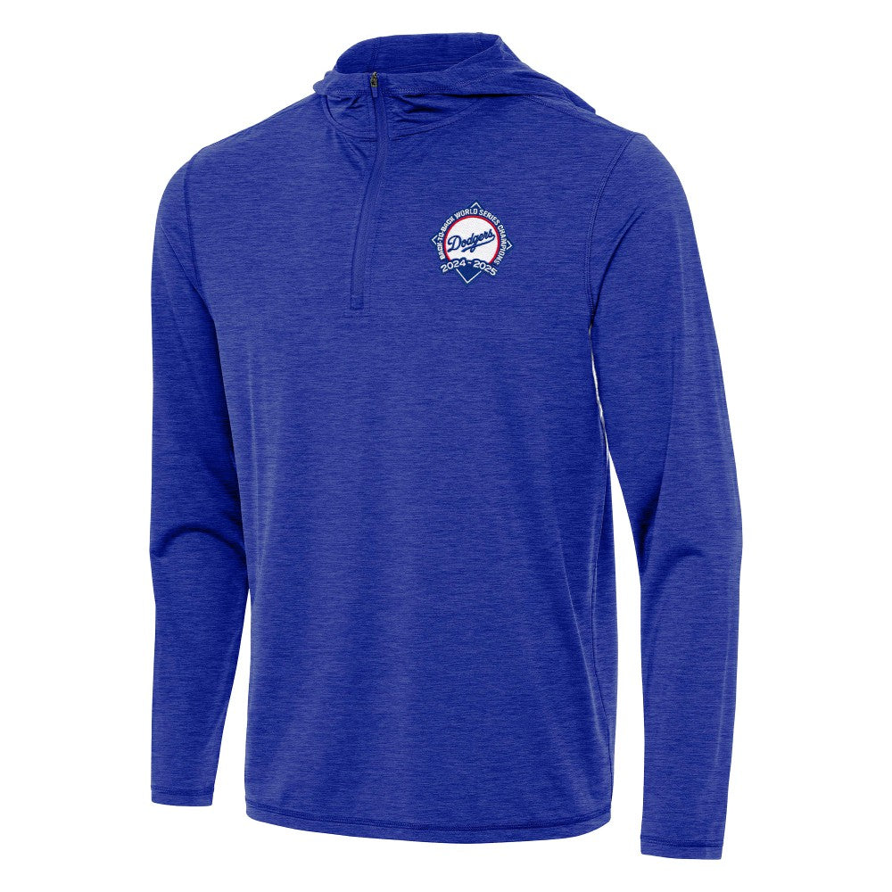 Los Angeles Dodgers Antigua Back-to-Back World Series Champions Tidy Quarter-Zip Hoodie On Sale
