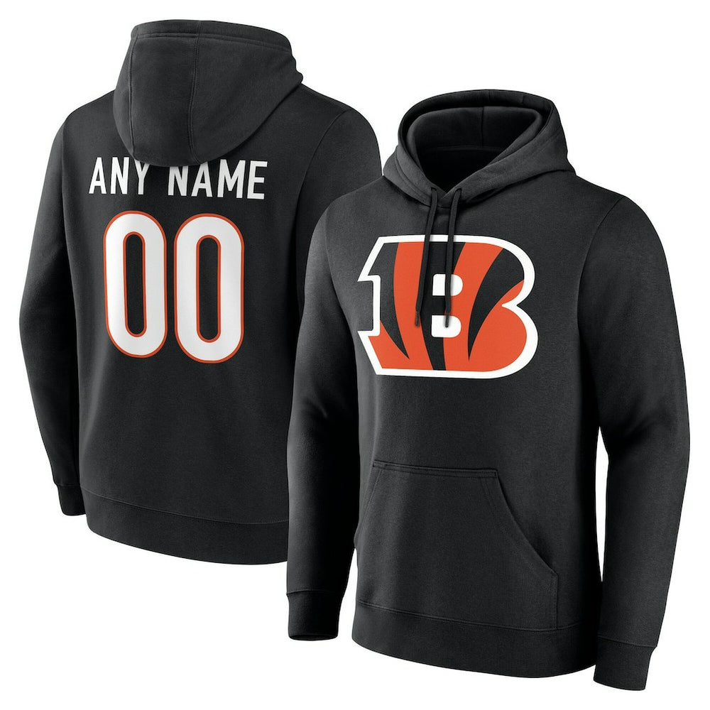Cincinnati Bengals Big & Tall Team Authentic Custom Hoodie Black - NFL