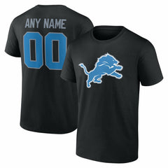 Detroit Lions Big & Tall Team Authentic Custom T-Shirt Black - NFL