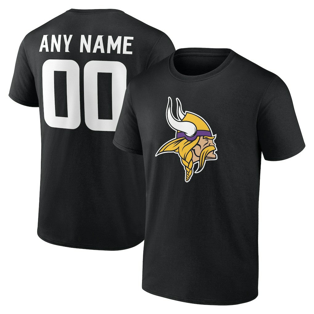 Minnesota Vikings Big & Tall Team Authentic Custom T-Shirt Black - NFL