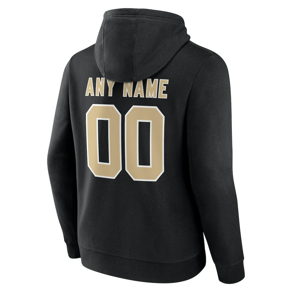 New Orleans Saints Big & Tall Team Authentic Custom Hoodie Black - NFL