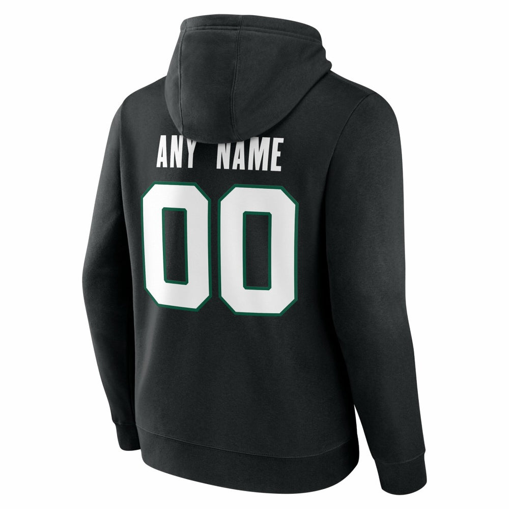New York Jets Big & Tall Team Authentic Custom Hoodie Black - NFL