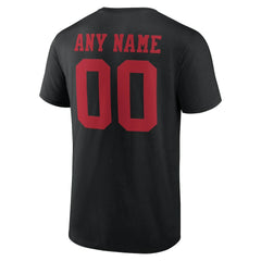 San Francisco 49ers Big & Tall Team Authentic Custom T-Shirt Black - NFL