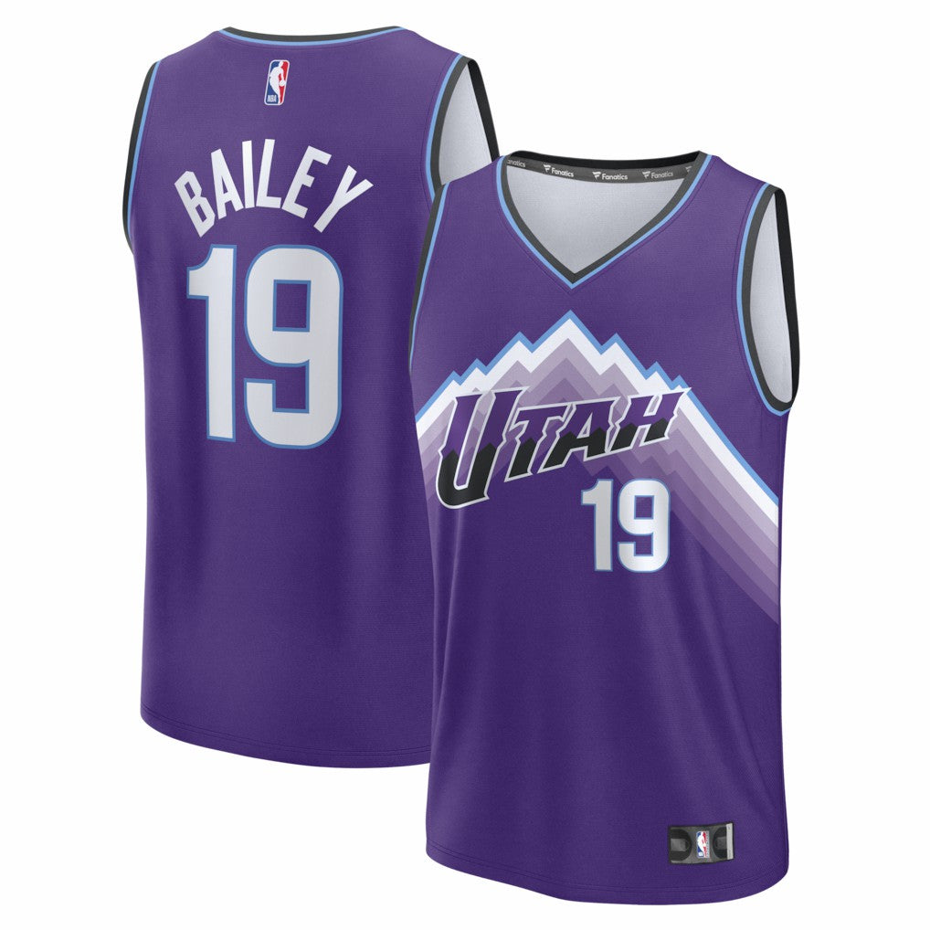 Fanatics - Ace Bailey Utah Jazz Fast Break Replica Jersey - Purple - Icon Edition