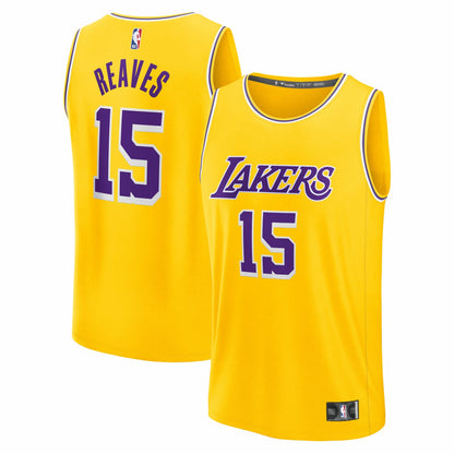 Austin Reaves Los Angeles Lakers Youth Fast Break Replica Jersey - Gold - Icon Edition | NBA Jerseys